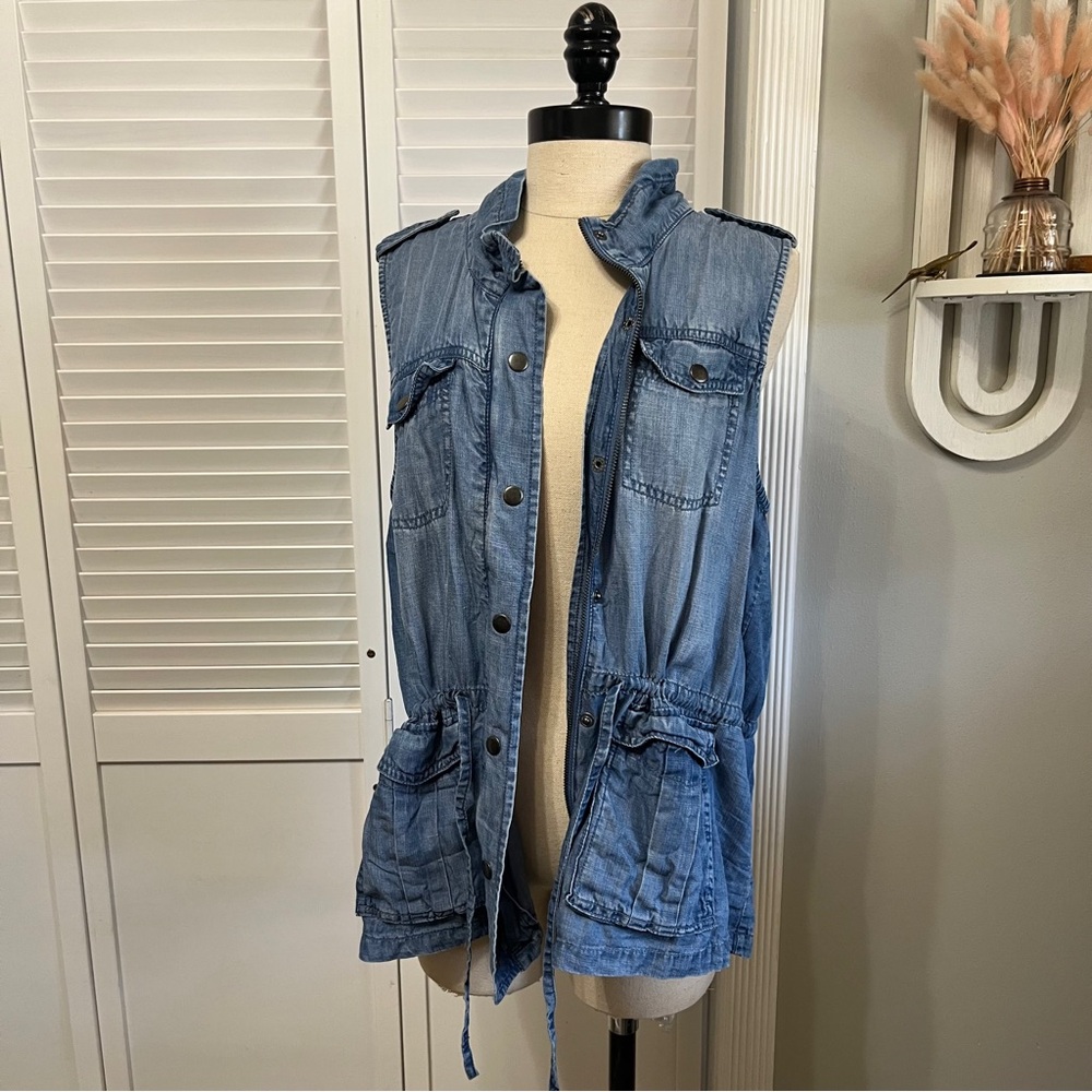 Chelsea & Theodore Light Blue Denim Vest